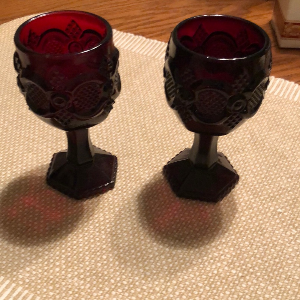 Elegant Red Goblets
